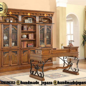 set-meja-kantor-antik-dari-kayu-jati-jepara HJ 0640