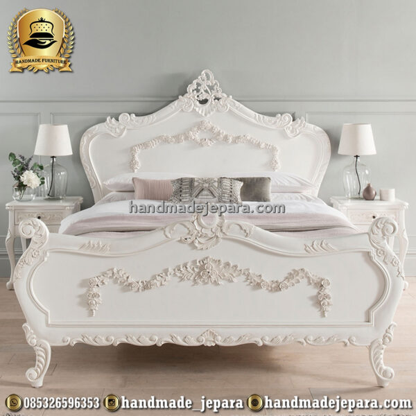tempat-tidur-warna-putih-rococo-antique-