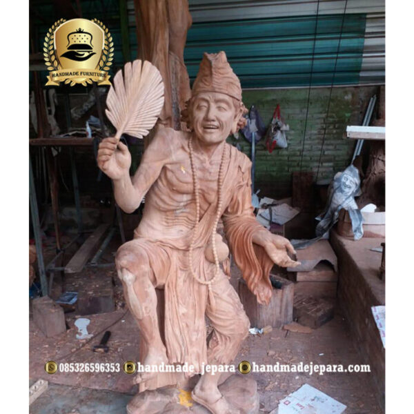Patung Dewa Mabuk Kayu Jati - Image 3