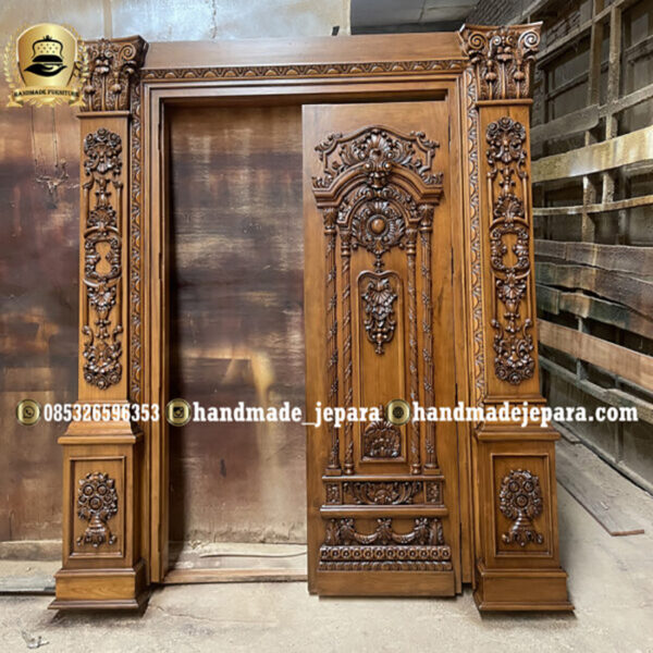 Pintu Utama Ukiran Jati Mewah - Image 3