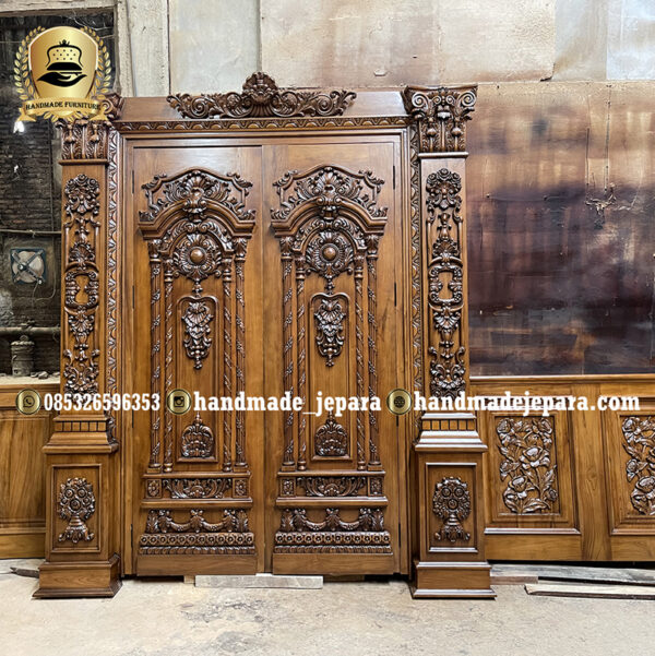 Pintu Utama Ukiran Jati Mewah - Image 2